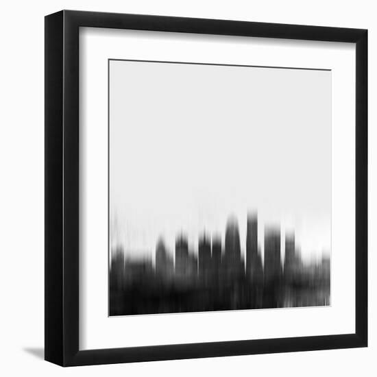 Louisville City Skyline - Black-NaxArt-Framed Art Print