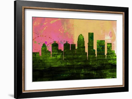 Louisville City Skyline-NaxArt-Framed Art Print