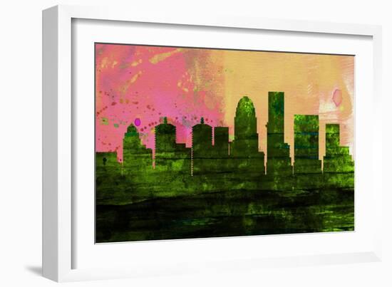 Louisville City Skyline-NaxArt-Framed Art Print