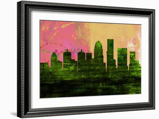 Louisville City Skyline-NaxArt-Framed Art Print