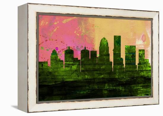 Louisville City Skyline-NaxArt-Framed Stretched Canvas