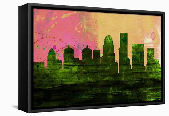 Louisville City Skyline-NaxArt-Framed Stretched Canvas