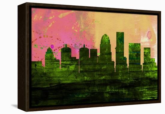 Louisville City Skyline-NaxArt-Framed Stretched Canvas
