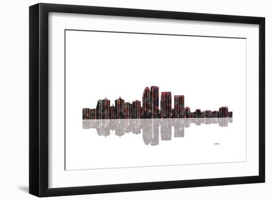 Louisville Kentucky BW 1-Marlene Watson-Framed Giclee Print