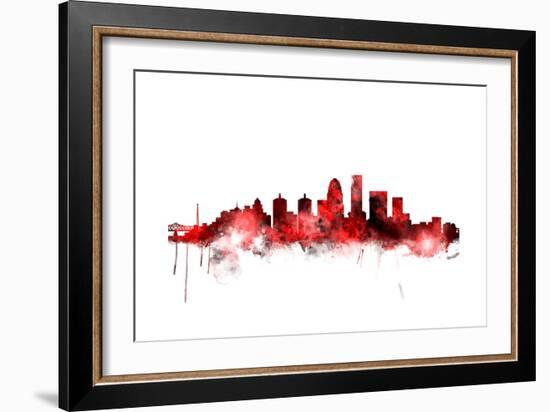 Louisville Kentucky City Skyline-Michael Tompsett-Framed Art Print