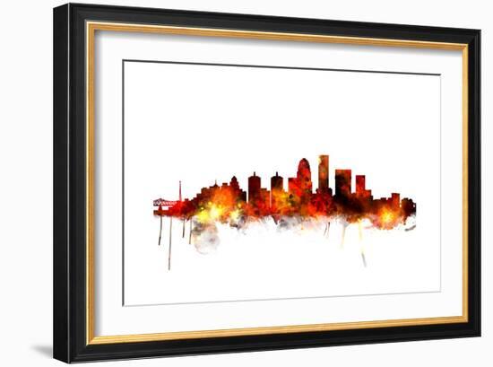 Louisville Kentucky City Skyline-Michael Tompsett-Framed Art Print