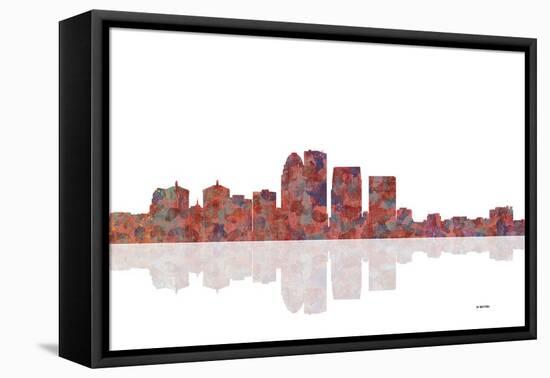 Louisville Kentucky Skyline 1-Marlene Watson-Framed Premier Image Canvas