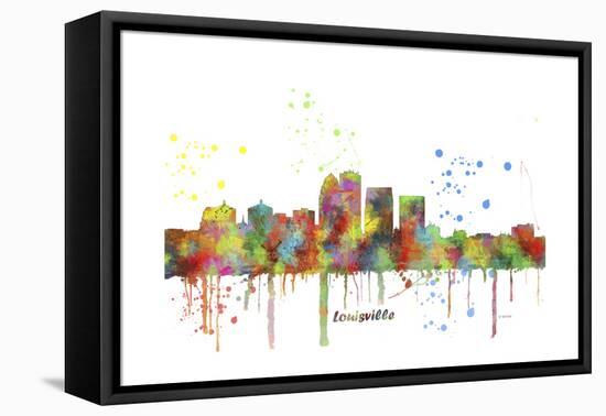 Louisville Kentucky Skyline MCLR 1-Marlene Watson-Framed Premier Image Canvas