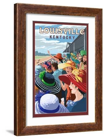 Louisville, Kentucky - Skyline Abstract - Lantern Press Artwork