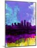 Louisville Watercolor Skyline-NaxArt-Mounted Art Print