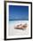 Lounge Chairs on Beach and Yacht, Maldives, Indian Ocean, Asia-Sakis Papadopoulos-Framed Photographic Print