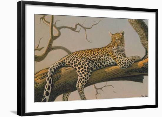 Lounging Leopard-Clive Kay-Framed Art Print