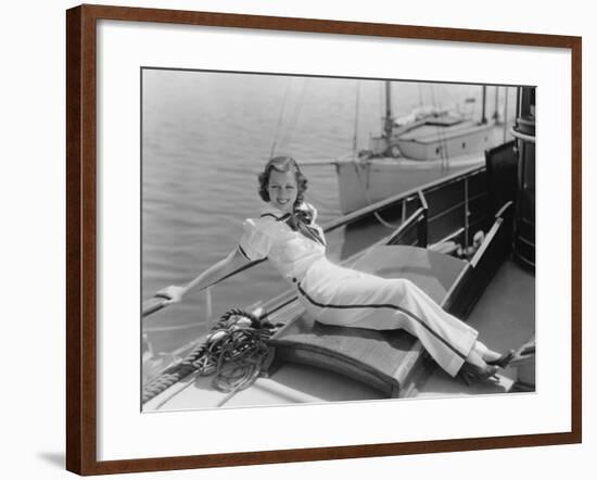 Lounging on Deck-null-Framed Photo