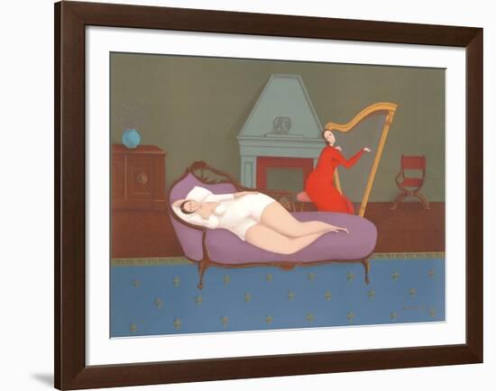 Lounging with Harp-Branko Bahunek-Framed Limited Edition