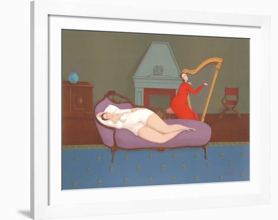 Lounging with Harp-Branko Bahunek-Framed Limited Edition