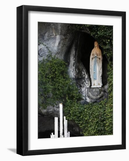 Lourdes Grotto, Lourdes, Hautes Pyrenees, France, Europe-Godong-Framed Photographic Print