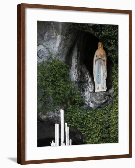 Lourdes Grotto, Lourdes, Hautes Pyrenees, France, Europe-Godong-Framed Photographic Print