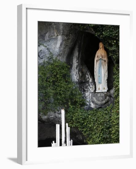 Lourdes Grotto, Lourdes, Hautes Pyrenees, France, Europe-Godong-Framed Photographic Print