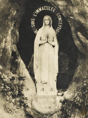 'Lourdes - the Statue in the Grotto' Photographic Print | Art.com