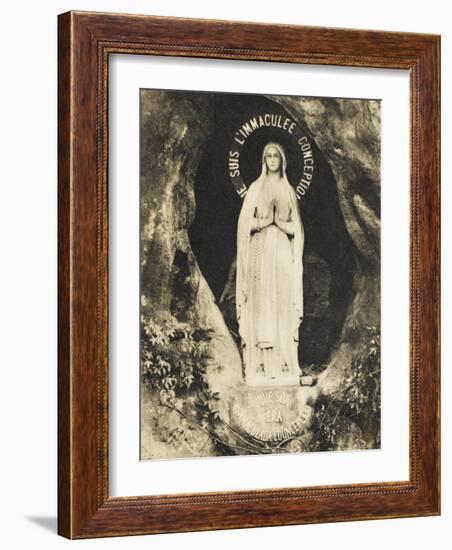 Lourdes - the Statue in the Grotto-null-Framed Photographic Print