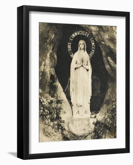 Lourdes - the Statue in the Grotto-null-Framed Photographic Print