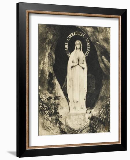 Lourdes - the Statue in the Grotto-null-Framed Photographic Print