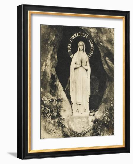 Lourdes - the Statue in the Grotto-null-Framed Photographic Print