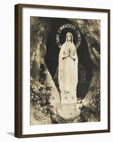 Lourdes - the Statue in the Grotto-null-Framed Photographic Print