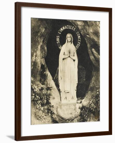 Lourdes - the Statue in the Grotto-null-Framed Photographic Print