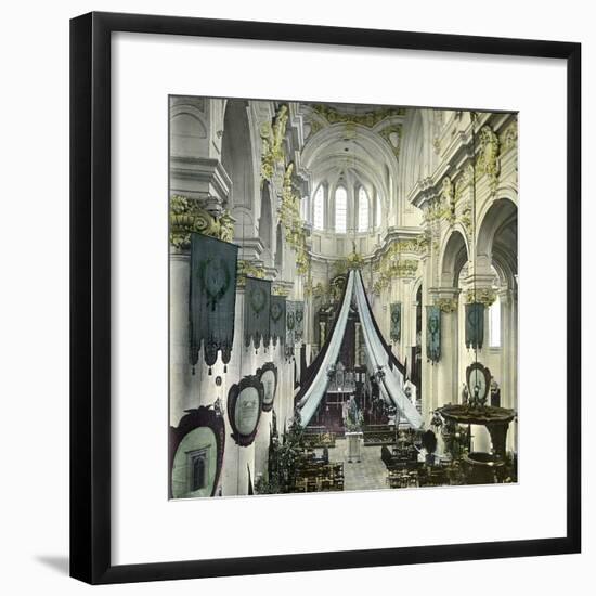 Louvain (Belgium), the Inside of Saint Michael's Church-Leon, Levy et Fils-Framed Photographic Print