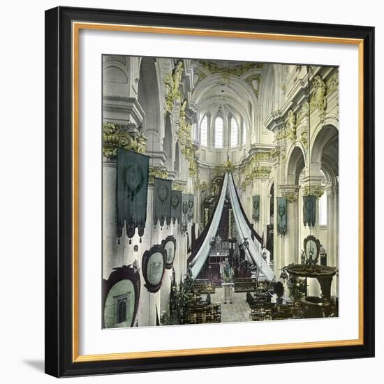 Louvain (Belgium), the Inside of Saint Michael's Church-Leon, Levy et Fils-Framed Photographic Print