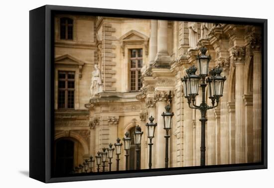 Louvre Lampposts I-Erin Berzel-Framed Premier Image Canvas