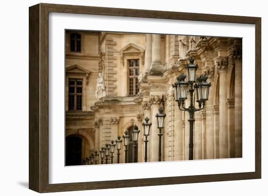 Louvre Lampposts I-Erin Berzel-Framed Photographic Print