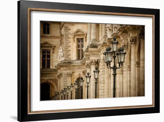 Louvre Lampposts I-Erin Berzel-Framed Photographic Print