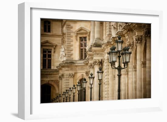Louvre Lampposts I-Erin Berzel-Framed Photographic Print
