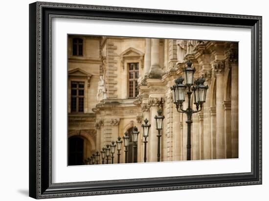 Louvre Lampposts I-Erin Berzel-Framed Photographic Print