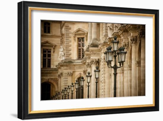 Louvre Lampposts I-Erin Berzel-Framed Photographic Print