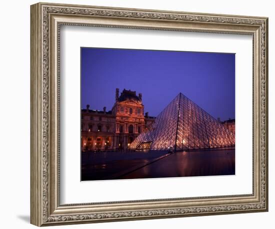 Louvre Museum at Night, Paris, France-Bill Bachmann-Framed Photographic Print