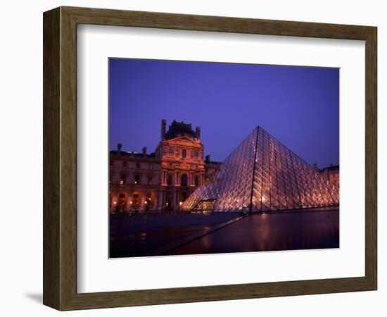 Louvre Museum at Night, Paris, France-Bill Bachmann-Framed Photographic Print