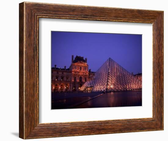 Louvre Museum at Night, Paris, France-Bill Bachmann-Framed Photographic Print