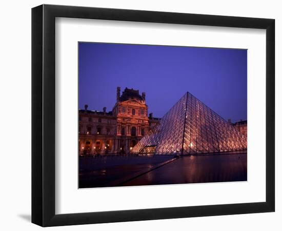 Louvre Museum at Night, Paris, France-Bill Bachmann-Framed Photographic Print