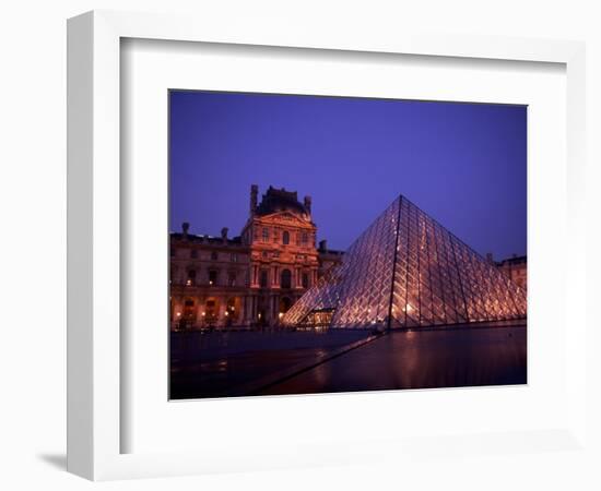 Louvre Museum at Night, Paris, France-Bill Bachmann-Framed Photographic Print