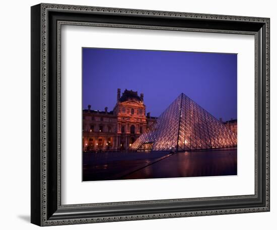 Louvre Museum at Night, Paris, France-Bill Bachmann-Framed Photographic Print