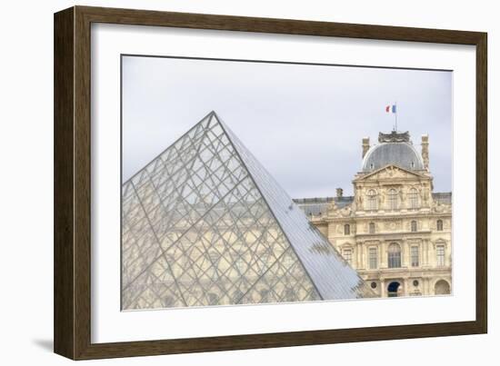 Louvre Palace And Pyramid II-Cora Niele-Framed Giclee Print