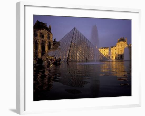 Louvre Pyramid, Paris, France-David Barnes-Framed Photographic Print