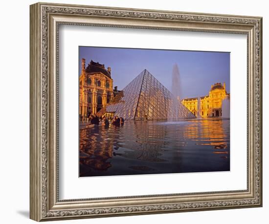 Louvre Pyramid, Paris, France-David Barnes-Framed Photographic Print