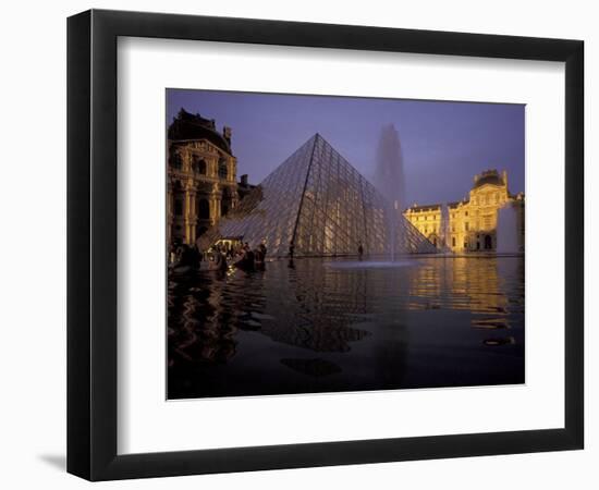 Louvre Pyramid, Paris, France-David Barnes-Framed Photographic Print