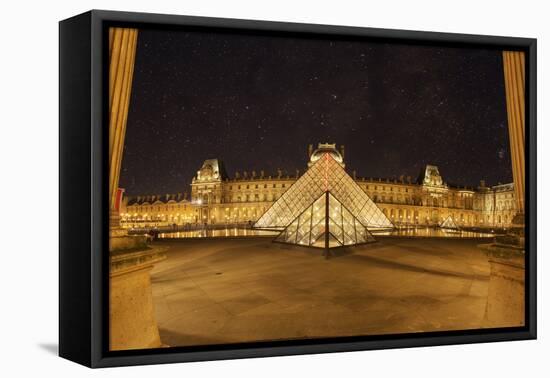 Louvre Pyramid, Paris, France-Sebastien Lory-Framed Premier Image Canvas