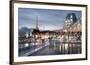 Louvre with Eiffel Tower Vista #1-Alan Blaustein-Framed Photographic Print