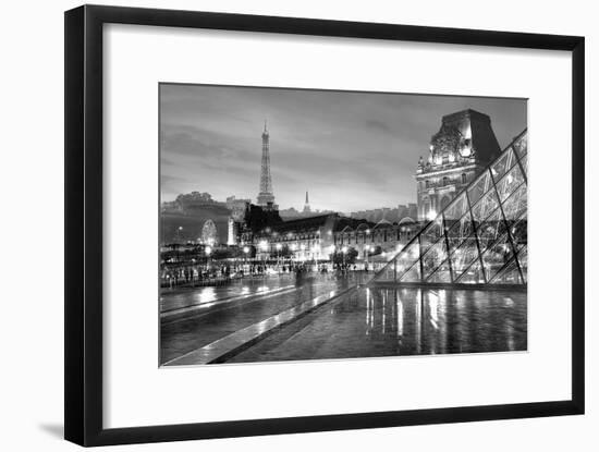 Louvre with Eiffel Tower Vista #2-Alan Blaustein-Framed Photographic Print